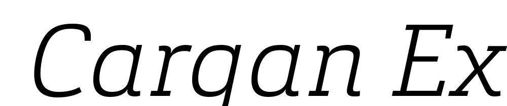  DEMO Cargan ExtraLight Italic font family download free