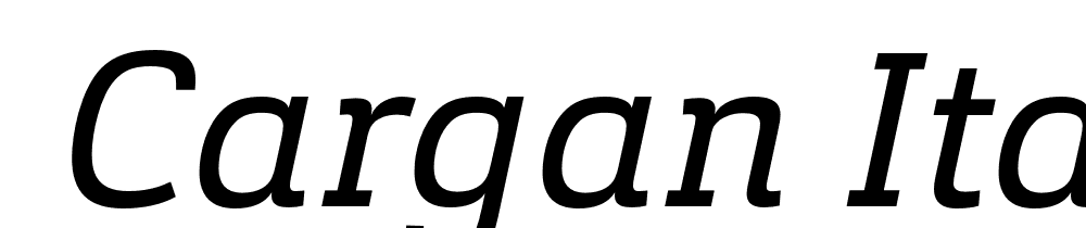  DEMO Cargan Italic font family download free