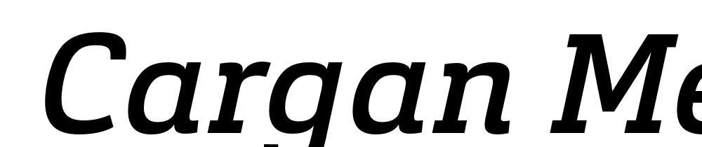  DEMO Cargan Medium Italic font family download free