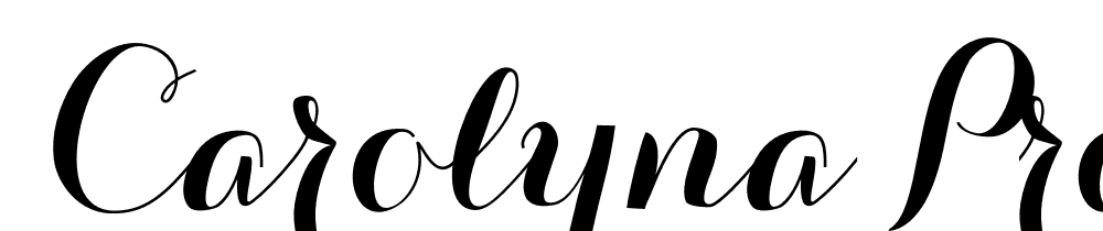  DEMO Carolyna Pro Black Regular font family download free