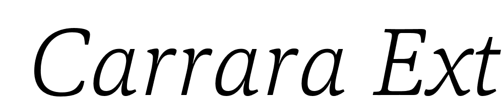  DEMO Carrara ExtraLight Italic font family download free