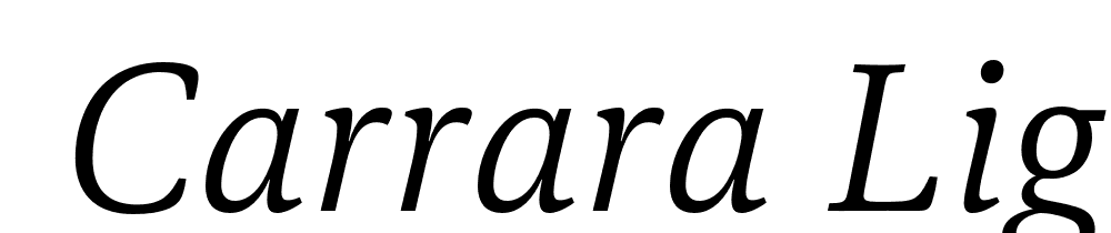  DEMO Carrara Light Italic font family download free