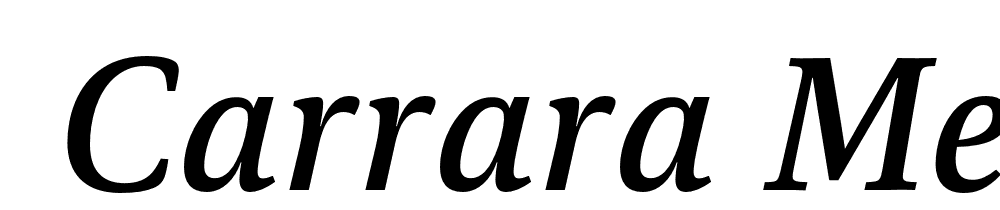  DEMO Carrara Medium Italic font family download free