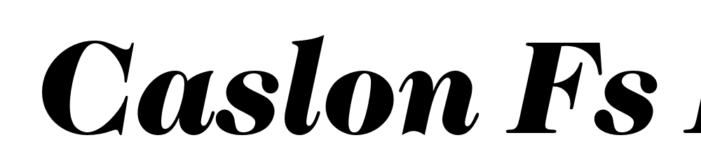  DEMO Caslon FS Black Italic font family download free