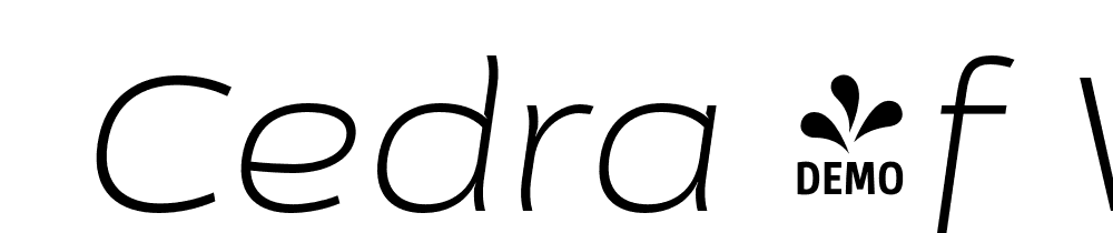  DEMO Cedra 4F Wide UltraLight Italic font family download free