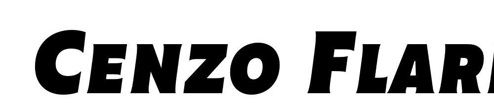  DEMO Cenzo Flare Cond Black Italic Regular font family download free