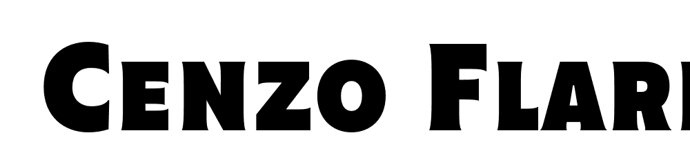  DEMO Cenzo Flare Cond Black Regular font family download free