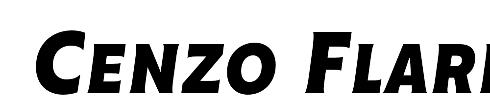  DEMO Cenzo Flare Cond Bold Italic Regular font family download free