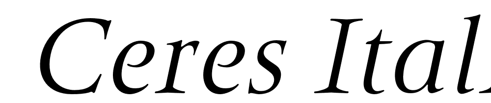  DEMO Ceres Italic font family download free