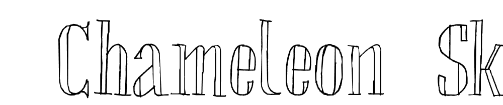  DEMO Chameleon Sketch Outline Outline font family download free