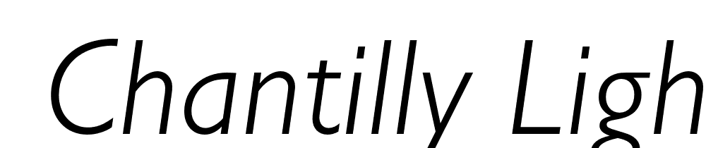  DEMO Chantilly Light Italic font family download free