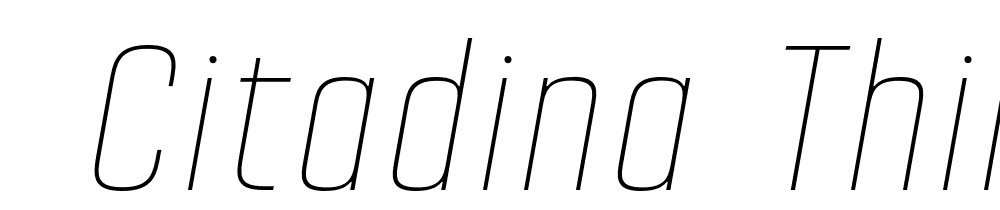  DEMO Citadina Thin Italic Regular font family download free