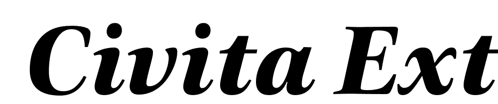  DEMO Civita ExtraBoldItalic Regular font family download free