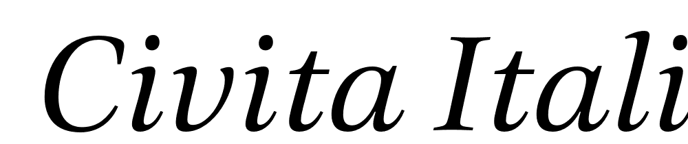  DEMO Civita Italic Regular font family download free