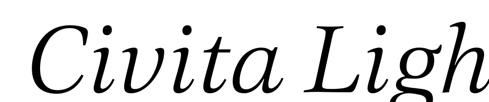  DEMO Civita LightItalic Regular font family download free