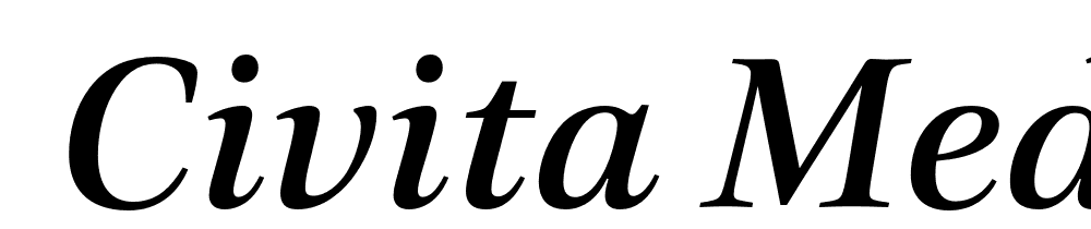  DEMO Civita MediumItalic Regular font family download free