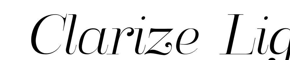  DEMO Clarize Light Italic font family download free