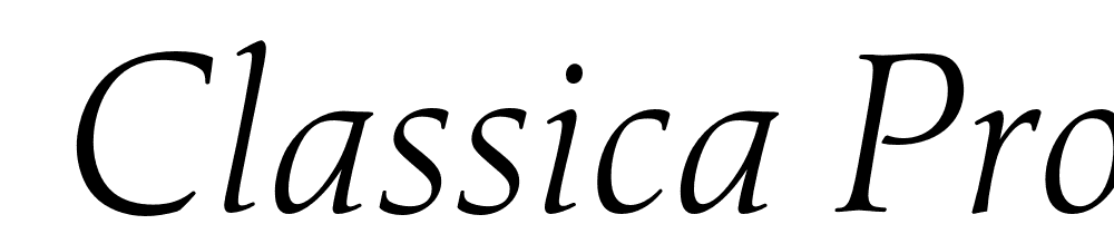  DEMO Classica Pro Light Italic font family download free