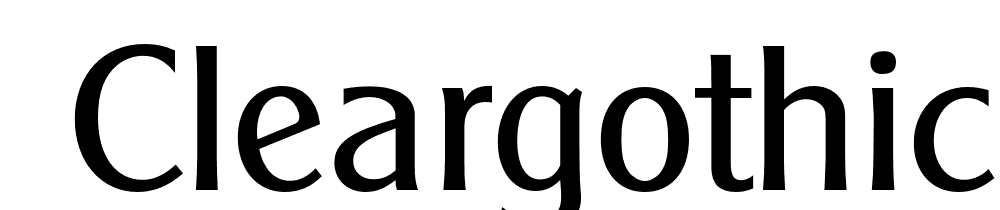  DEMO ClearGothic Serial Regular font family download free