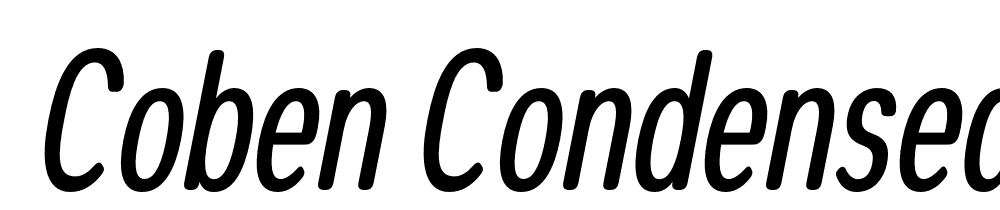  DEMO Coben Condensed Italic font family download free