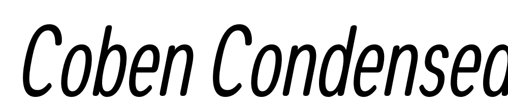  DEMO Coben Condensed Light Italic font family download free