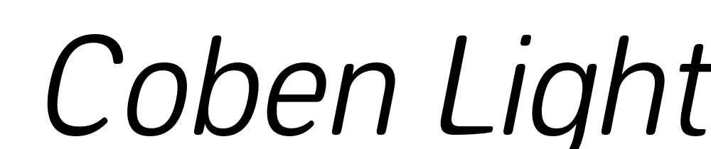  DEMO Coben Light Italic font family download free