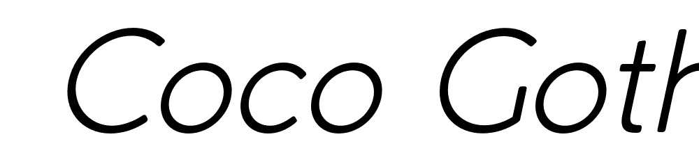  DEMO Coco Gothic Alternate Light Italic font family download free