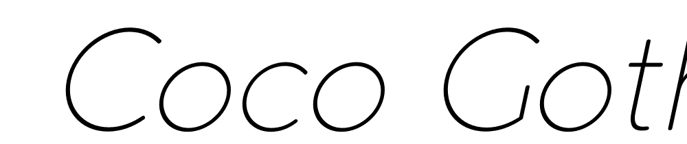  DEMO Coco Gothic Alternate UltraLight Italic font family download free