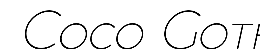  DEMO Coco Gothic Small Caps UltraLight Italic font family download free