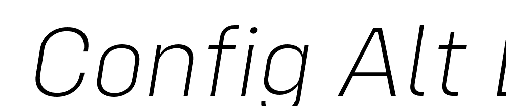  DEMO Config Alt ExtraLight Italic font family download free