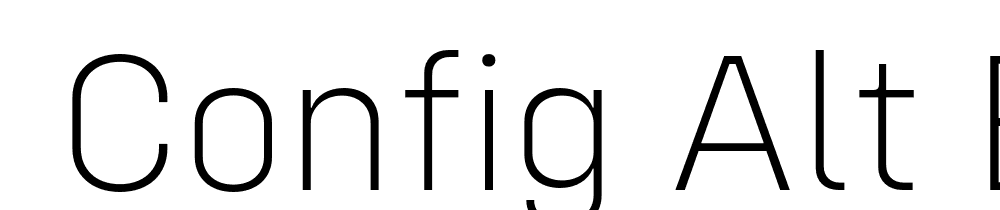  DEMO Config Alt ExtraLight Regular font family download free