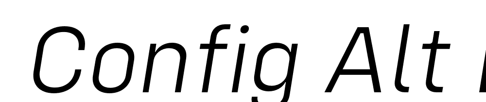  DEMO Config Alt Light Italic font family download free