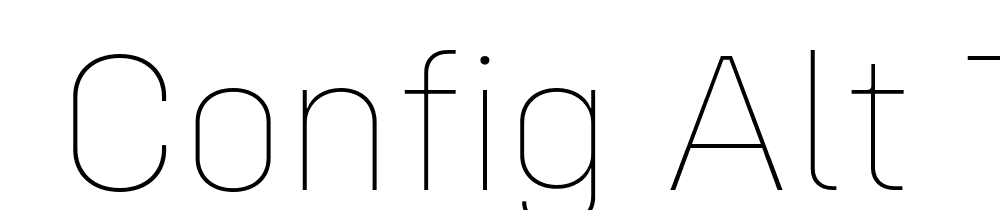  DEMO Config Alt Thin Regular font family download free