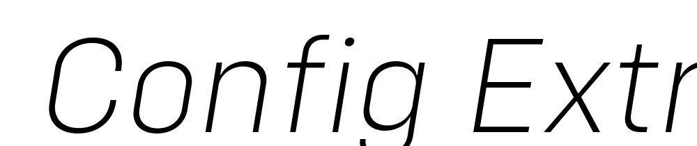  DEMO Config ExtraLight Italic font family download free