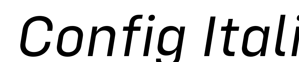  DEMO Config Italic font family download free