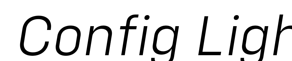  DEMO Config Light Italic font family download free