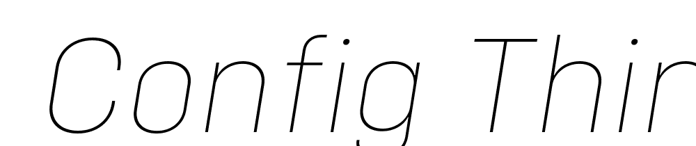  DEMO Config Thin Italic font family download free