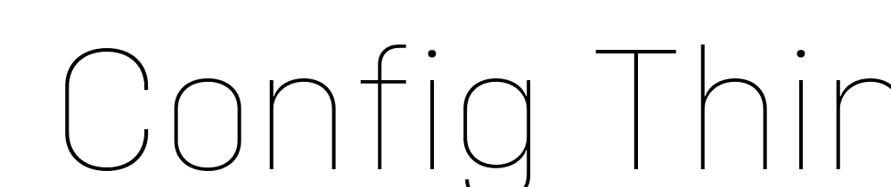  DEMO Config Thin Regular font family download free