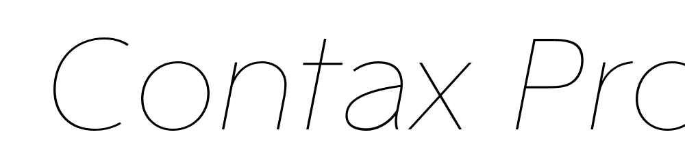  DEMO Contax Pro 26 Ult Lig Italic Regular font family download free