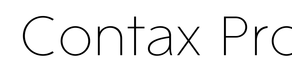  DEMO Contax Pro 35 Thin Regular font family download free