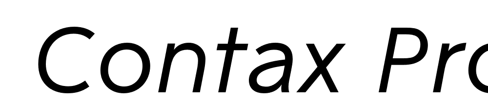  DEMO Contax Pro 56 Italic Regular font family download free