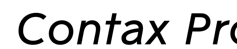  DEMO Contax Pro 66 Med Italic Regular font family download free