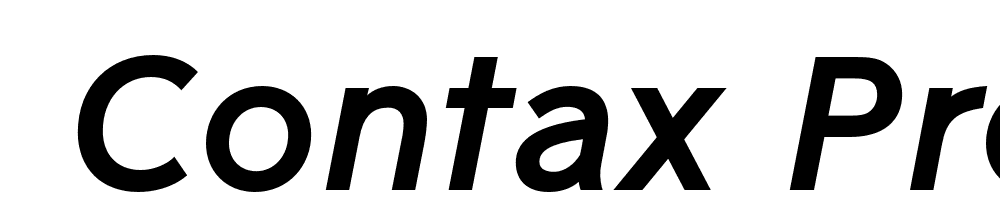  DEMO Contax Pro 76 Bold Italic Regular font family download free