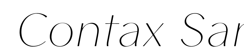  DEMO Contax Sans 26 Italic font family download free