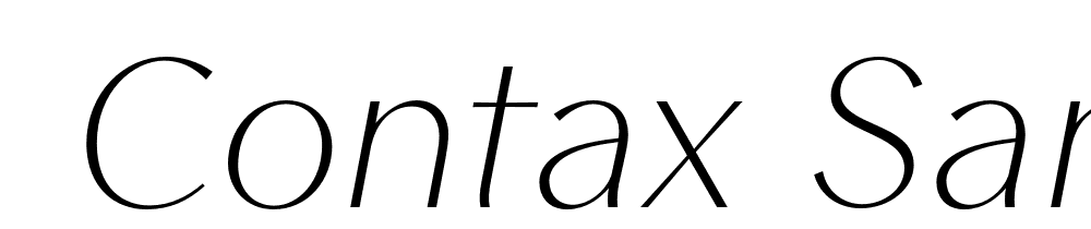  DEMO Contax Sans 36 Italic font family download free