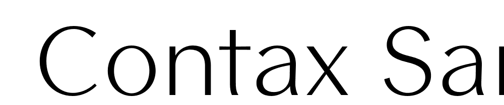  DEMO Contax Sans 45 Regular font family download free