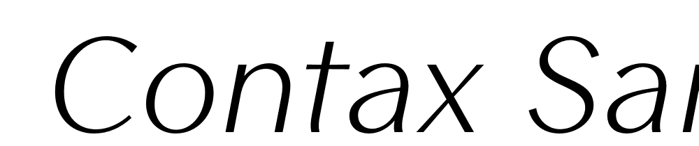  DEMO Contax Sans 46 Italic font family download free