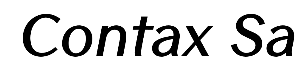  DEMO Contax Sans 76 Italic font family download free