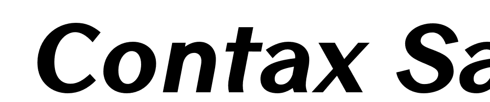  DEMO Contax Sans 86 Italic font family download free