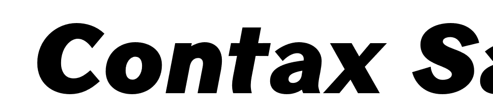  DEMO Contax Sans 96 Italic font family download free